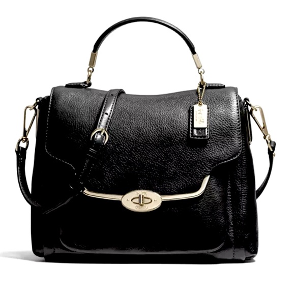 Coach Authentic Top Handle Black Saffiano Leather Crossbody/Handbag - Picture 1 of 12